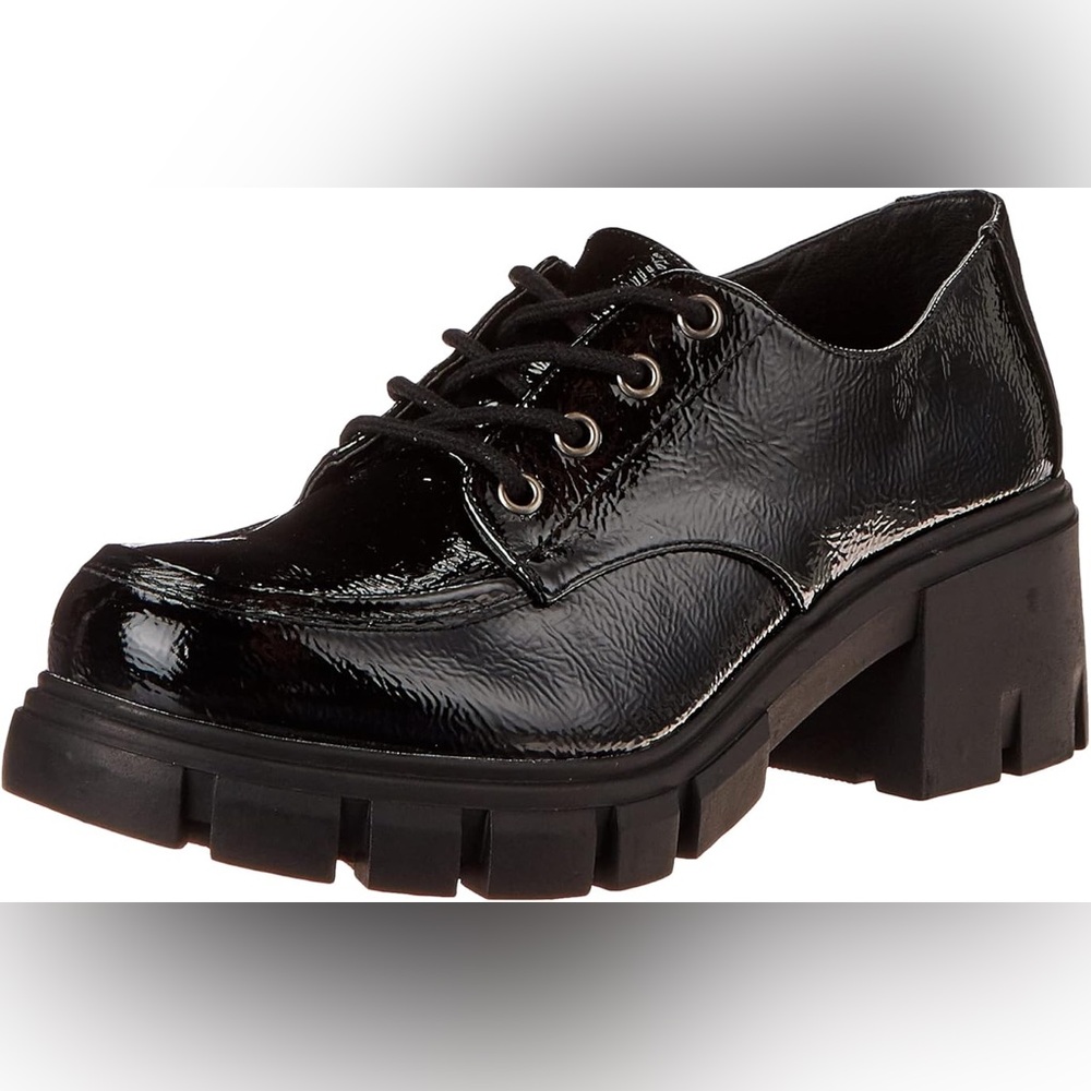 Dirty Laundry Women’s Noyz Black Patent Leather Platform Oxford - New Condition